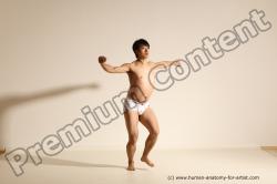 Underwear Martial art Man Asian Moving poses Average Short Black Dynamic poses Academic